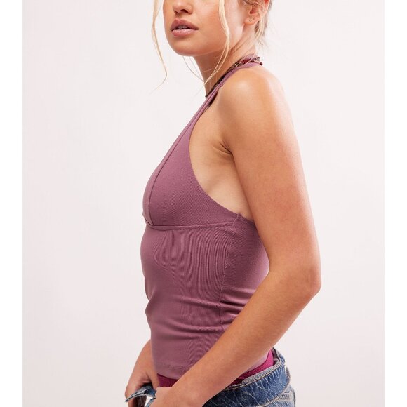 🎉LAST CHANCE🎉 FREE PEOPLE Have It All Halter Top / Tulipwood - Picture 2 of 9
